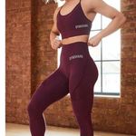 Gymshark  Geomesh Leggings Magenta Dark Ruby Pocket High Rise Purple S Photo 15