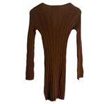l*space L* Wailea Coffee Brown Cover Up O-Ring Long Sleeve Mini Dress Size Medium Photo 8