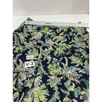 CHAPS Womans  Pullon Midi Skirt XL Multicolor Paisley Lined Ruffled Hem Photo 4