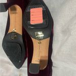 SCARLETT CHASE SUEDE SHOES Burgundy Velvet Heels with Embellishments Red Size 7 Photo 6