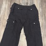 Sundance  Cargo Utility Black Linen Pants size 10 Photo 6