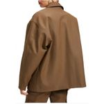 Good American  Brown Better Than Leather Oversized Chore Jacket Plus Size 5 NWT Photo 1