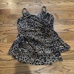 MiracleSuit  Tankini Swim Suit Top Wild Side Mirage Layered Animal Print Brown 10 Photo 0