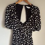 Reformation WILDFLOWER POLKA-DOT GEORGETTE MIDI DRESS IN BLACK 2 Photo 4