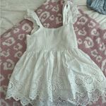 Jun & Ivy White Eyelet Ruffle Strap Top Photo 2