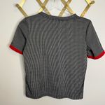 ZARA  Striped Jacquard Shirt Small Black Red Photo 6