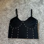 Elegant Black Studded Camisole Top Photo 1