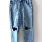 Wild Fable  Light Wash High Rise Distressed Straight Leg Jeans Photo 0