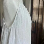 World Market Boho Sleeveless White Maxi Dress | Size Large/Medium Photo 6