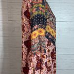 Umgee Womens blouse Multicolor Patchwork Flowy Long Sleeve Bell Boho S Photo 4