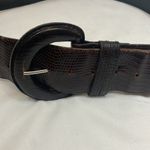 Ann Taylor  brown snake skin print belt size large Photo 1