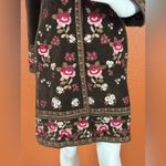 NYGARD COLLECTION Embroidered Floral Velvet Coat Jacket Womens Size 14. B25 Brown Photo 9