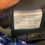 Stylish Blue Floral Women's One Piece Swimsuit Size 12 Photo 4