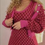 ZARA PLAID KNIT Sleeveless Mini A-Line Dress w/ Round Neckline Size S Pink NEW Photo 6