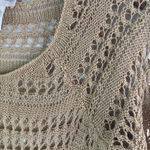 Soft Surroundings  XS String Knit Long Sleeved Tunic or Mini Dress in Beige Photo 1