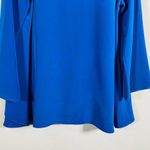 Emmelle Blue Silk Braided Neck Tie Cape Jacket Med Photo 15