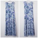 Soft Surroundings Women size Small Castel Maxi Dress Blue White Photo 1
