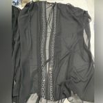 Cejon‎ Black Sheer Embellished kimono Open Front OS Size L Photo 1