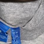 Adidas Three Stripes Cropped Pullover Women’s Size Large Black/Grey/White Photo 10