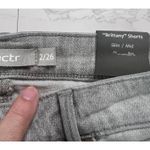 Stylish Brittney Grey Distressed Denim Shorts Photo 2