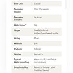 FORSAKE OUTDOOR HIKING WALKING SNEAKER BOOT STYLE WATERPROOF LEATHER SUEDE 10 Black Photo 4