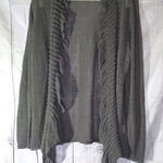 Eileen Fisher Rayon Linen Jersey Flutter Front Drapey Classic Cardigan XL Photo 0