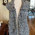 August Silk  Sweater Black White Cotton Acrylic Womens Medium Turtleneck Photo 8