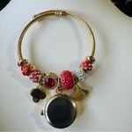 Elegant Gold & Red Bohemian Charm Bracelet with Watch One Size Stainless Steel Photo 4