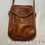 Vintage LAND Leather Crossbody Bag With Multiple Compartments & Adjustable Strap Brown Photo 0