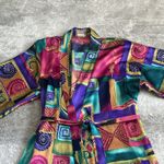 California Dynasty Robe Vintage Kimono Silky Satin Tie Front Front 80s 90s Retro Pink Size undefined Photo 1