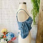Boutique Denim Crop Top Photo 8