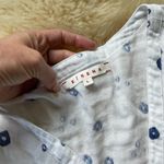 XiRENA Reece Wrap Dress White & Blue Crinkle Gauze long sleeve Size L Photo 12