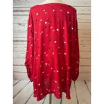 LOGO By Lori Goldstein NWT Catherines Blouse womens plus size 4X Shirt Heart Red Valentine Tunic Top Photo 5