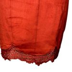 Free People  Mini Dress Faux Suede Lace Trim Small Photo 2