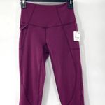 Free People  Movement High-Rise Ankle Solid Plie All Day Legging Purple Acai XS Photo 2