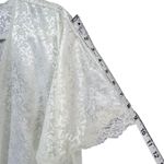 Vintage Lorraine Robe Womens M White Satin Floral Lace Feminine Boho Romantic Size M Photo 9