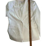 Valerie Stevens NWT Evening Women's White One Button Embroidered Jacket Size 8P Photo 1
