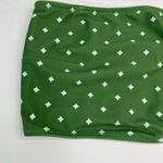 Mink Pink Womens Bikini Bathing Suit Top Size L NWT Green Polka Dot Strapless Photo 3