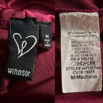 Windsor  Satin Lace Up Strappy Dress Medium Wine Red Photo 14