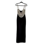 Retrofete Jazlyn Dress Sleeveless Crystal Embellished Gown Black Silver Size S Photo 2