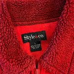 Style & Co Penny Lane . Winter Coat Womens Large Red Faux Fur Warm Y2K Timeless Photo 2