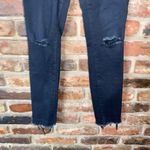 William Rast  Black Wash Distressed Denim High Rise Skinny Ankle Jeans Size 25 Photo 2