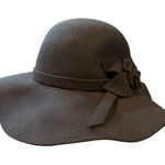Grey‎ Wool Cloche Hat with Bow Womens Dress Church Funeral Party Formal Fancy Black Photo 0