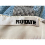 ROTATE Cream Satin Rhinestone Strap Ruffle Dress Mini Party Occasion size S White Photo 1