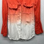Cloth & Stone Cowgirl Dip Dye Button Front Womens Cottage Core Shirt Size Small Photo 3