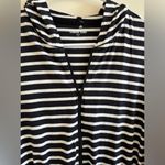 Lands’ End Hooded Cover up Dress Color Black Stripe Size M/P 10 Photo 1