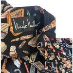 Nicole Miller Vtg RARE Nicole Miller Silk Baby Doll Makeup Blouse Top XS/Small Photo 5