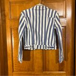 Levi Strauss & Co Blue & White Stripe Jean Jacket Sz Lg Photo 4