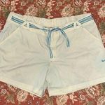 Nike  Athletic Shorts, with attached belt, size large 12-14, green/yellow color Photo 0