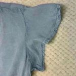 Sim & Sam Blue button down tie short sleeve  sz S beachy resort vacation casual Photo 5